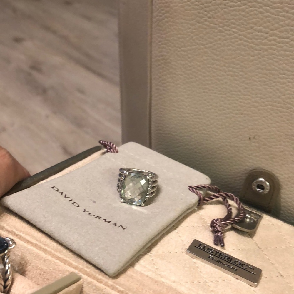David Yurman large Prasiolite Wheaton Ring